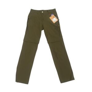 Mammut Runbold Zip Off Pants Womens 8 Green 29x32 Athletic Fit Hiking UPF 50+